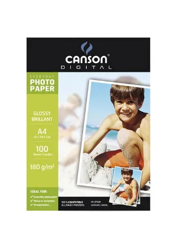 נייר פוטו מבריק 180 גרם - קנסון